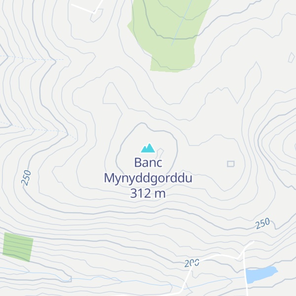 Map of Banc Mynyddgorddu