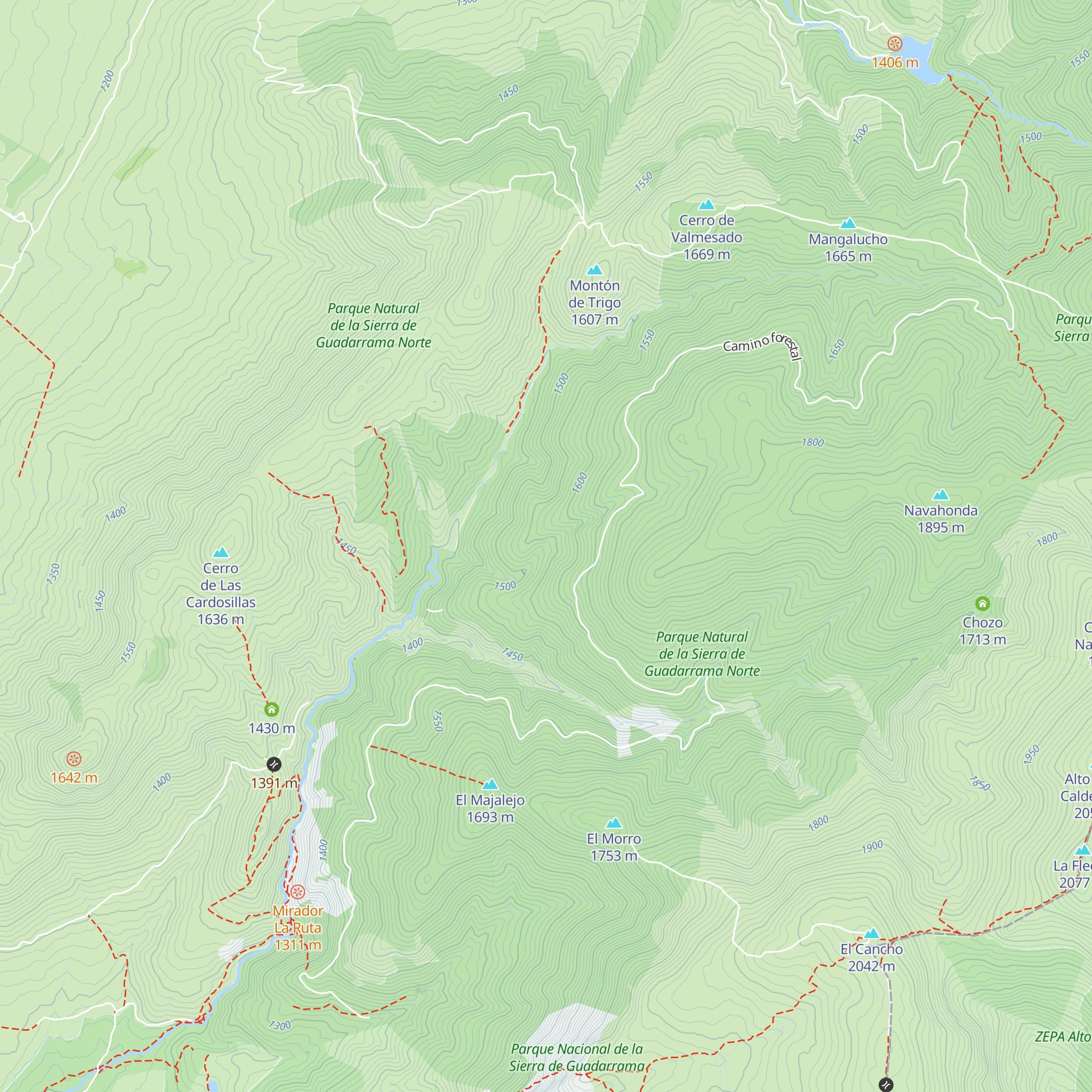 Refugio de Bercellana Alta map