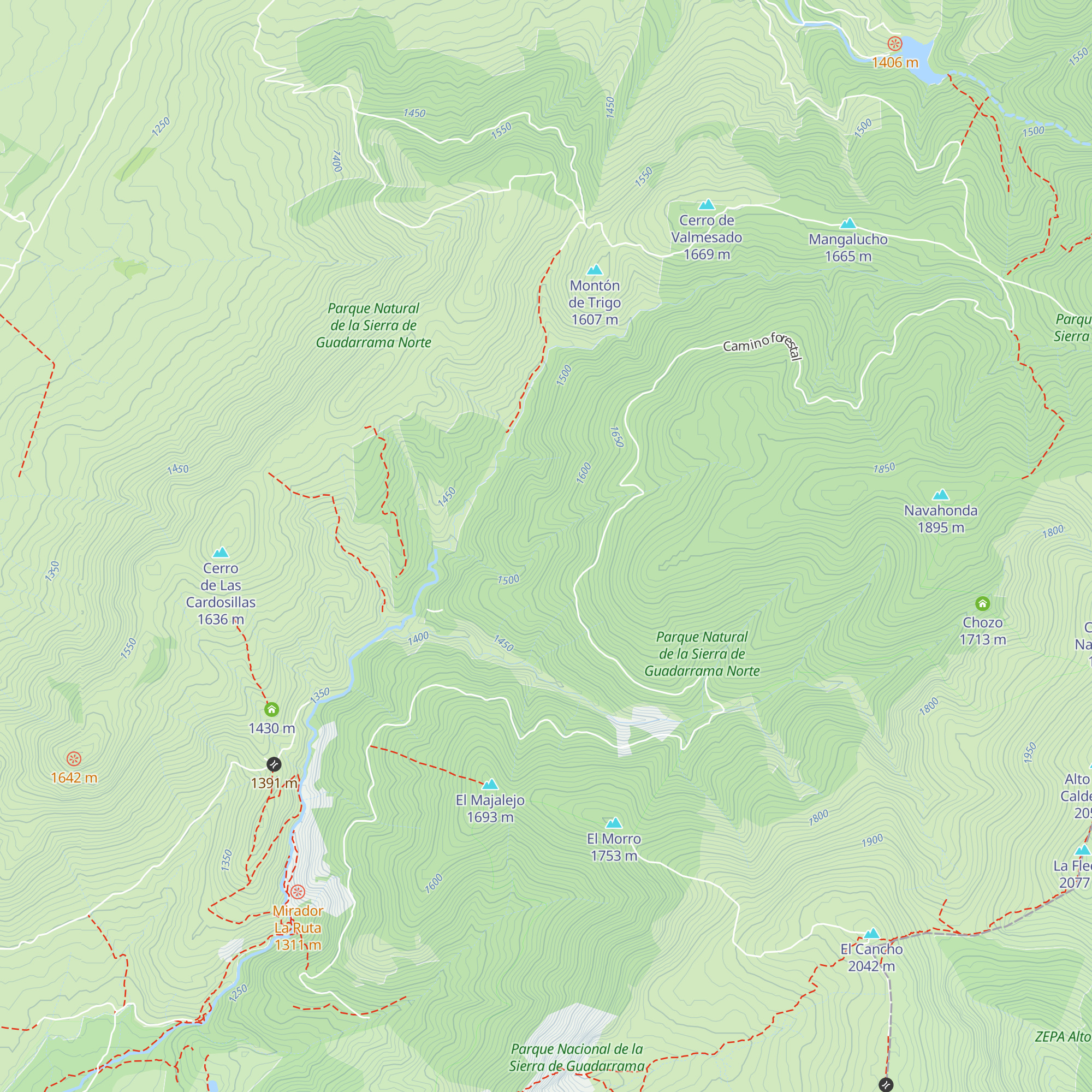 Refugio de Bercellana Alta map