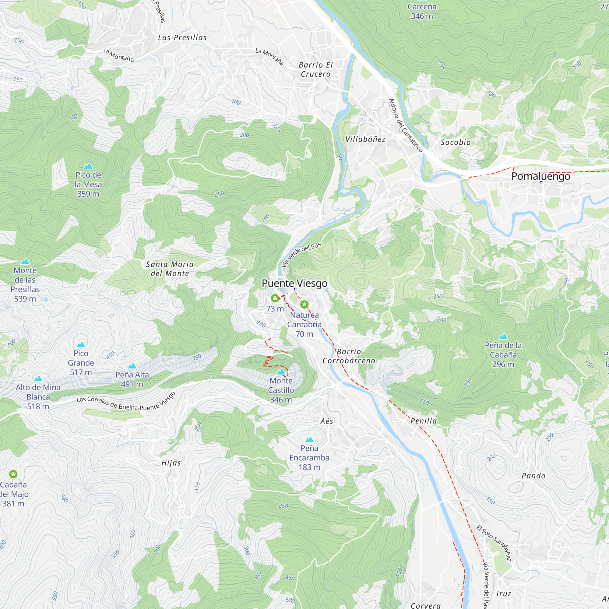 Naturea Cantabria map