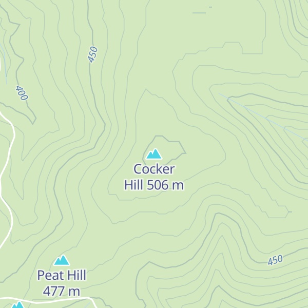 Map of Cocker Hill