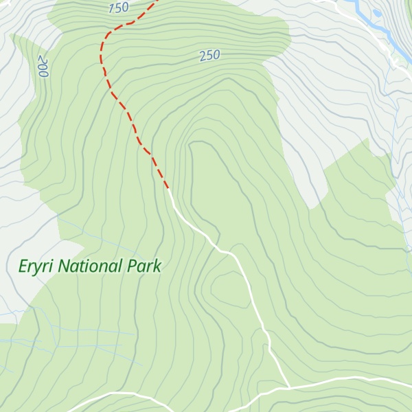 Map of Garreg Fawr