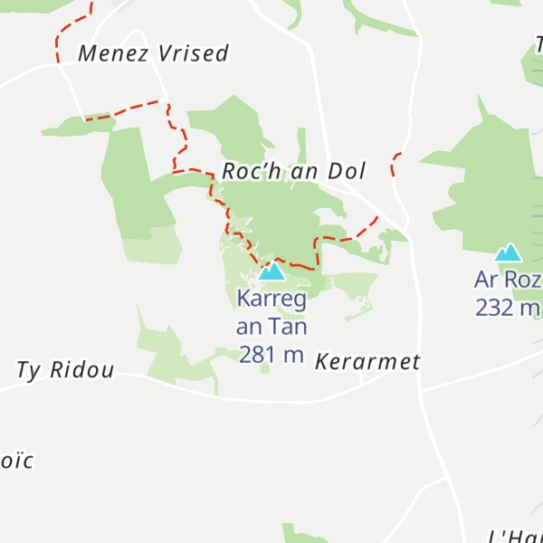 Map of Karreg an Tan