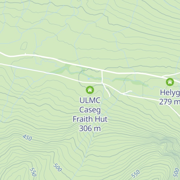 Map of ULMC Caseg Fraith Hut
