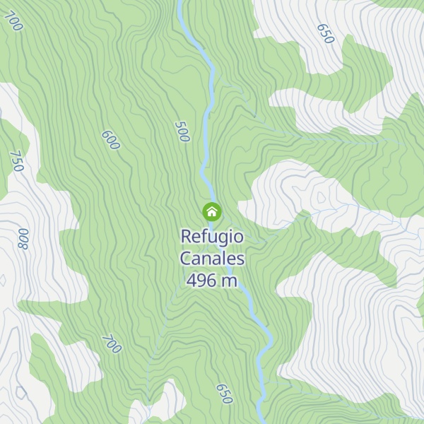 Map of Refugio Canales