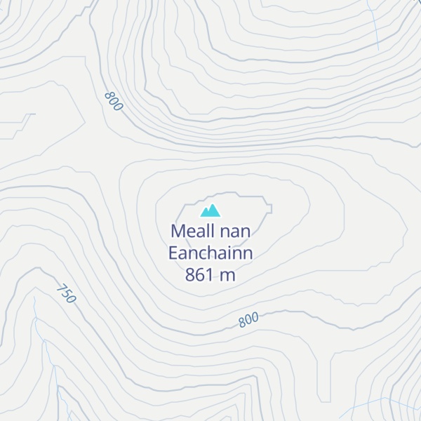 Map of Meall nan Eanchainn