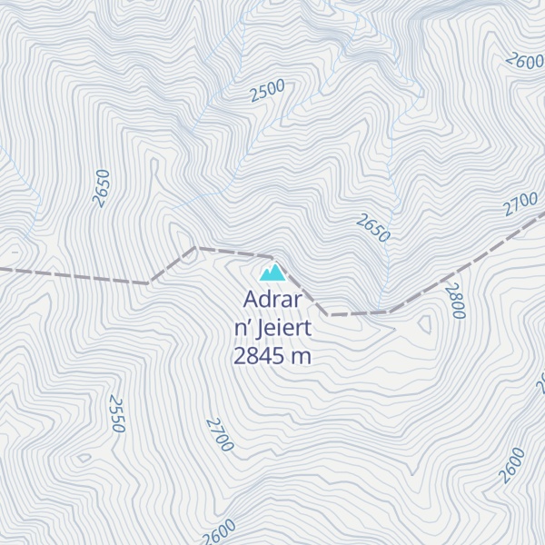 Map of Adrar n’ Jeiert