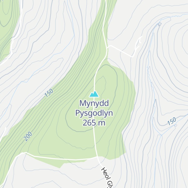 Map of Mynydd Pysgodlyn