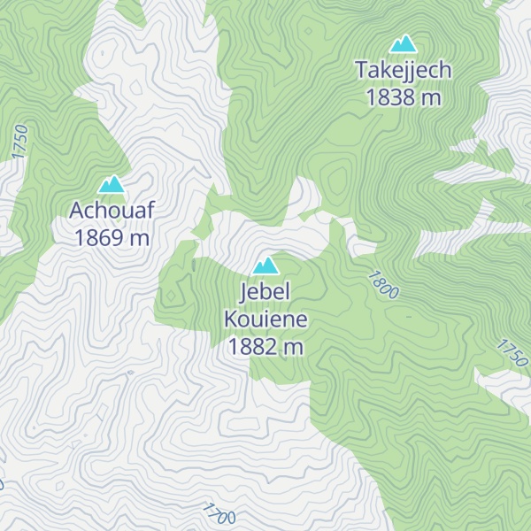 Map of Jebel Kouiene