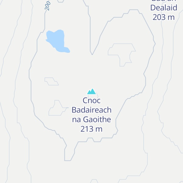 Map of Cnoc Badaireach na Gaoithe