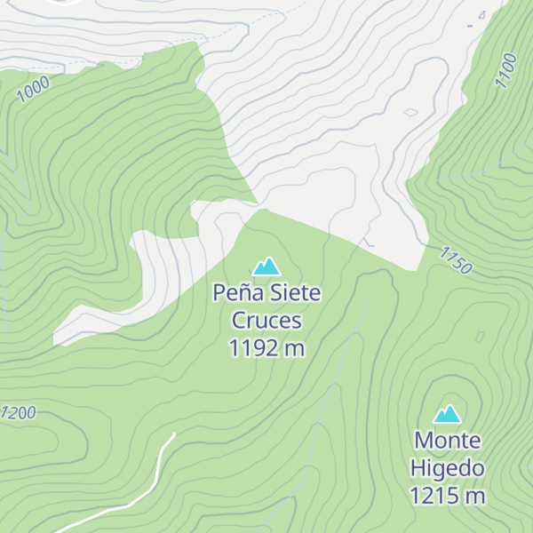 Map of Peña Siete Cruces