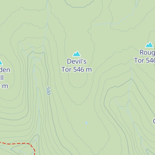 Map of Devils Tor Outcrop