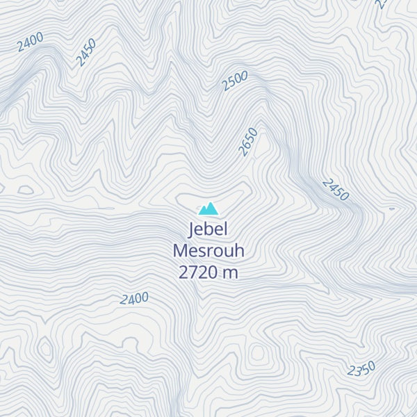 Map of Jebel Mesrouh
