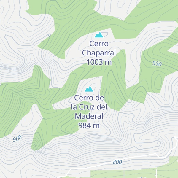 Map of Cerro de la Cruz del Maderal