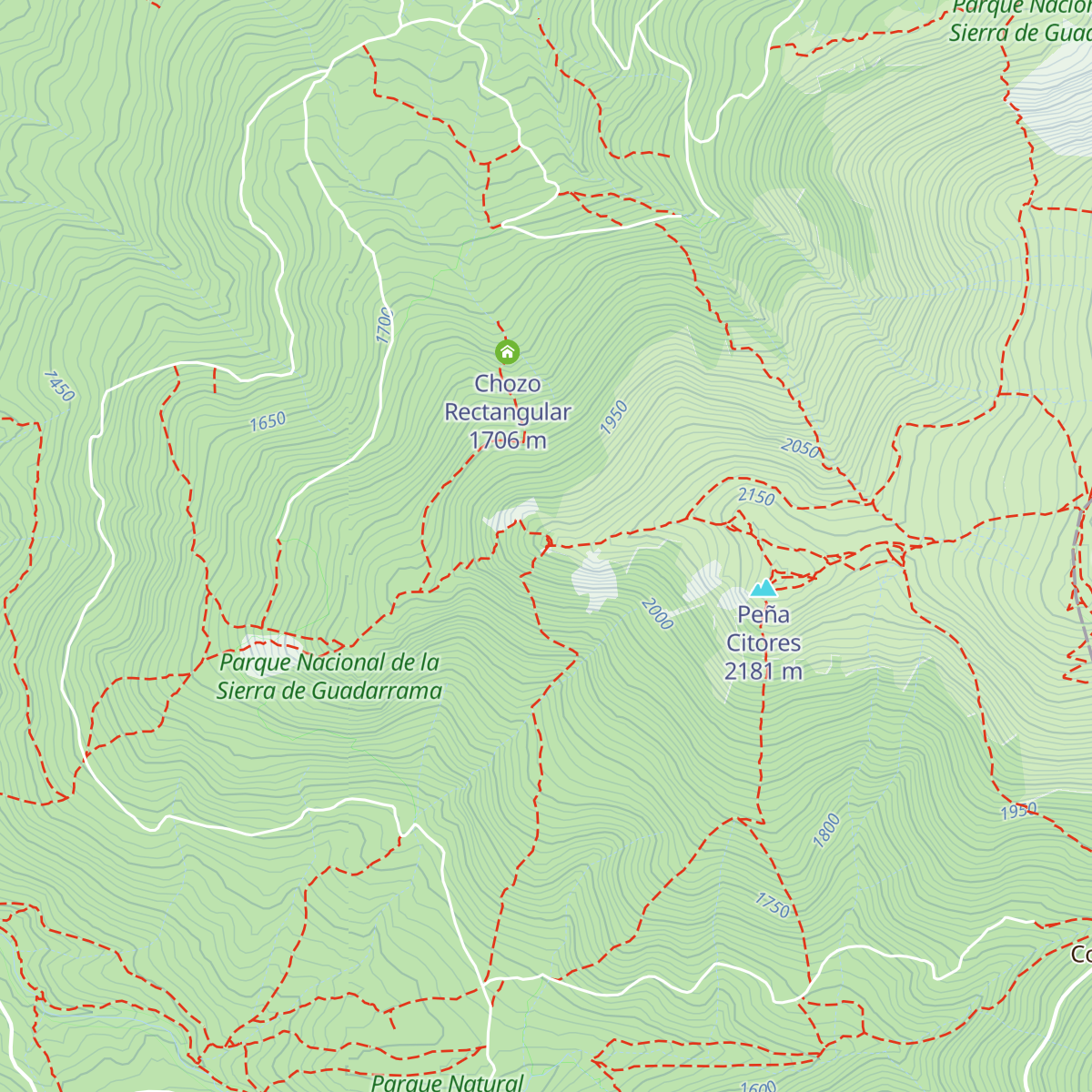 Refugio de la Peña Cítores map