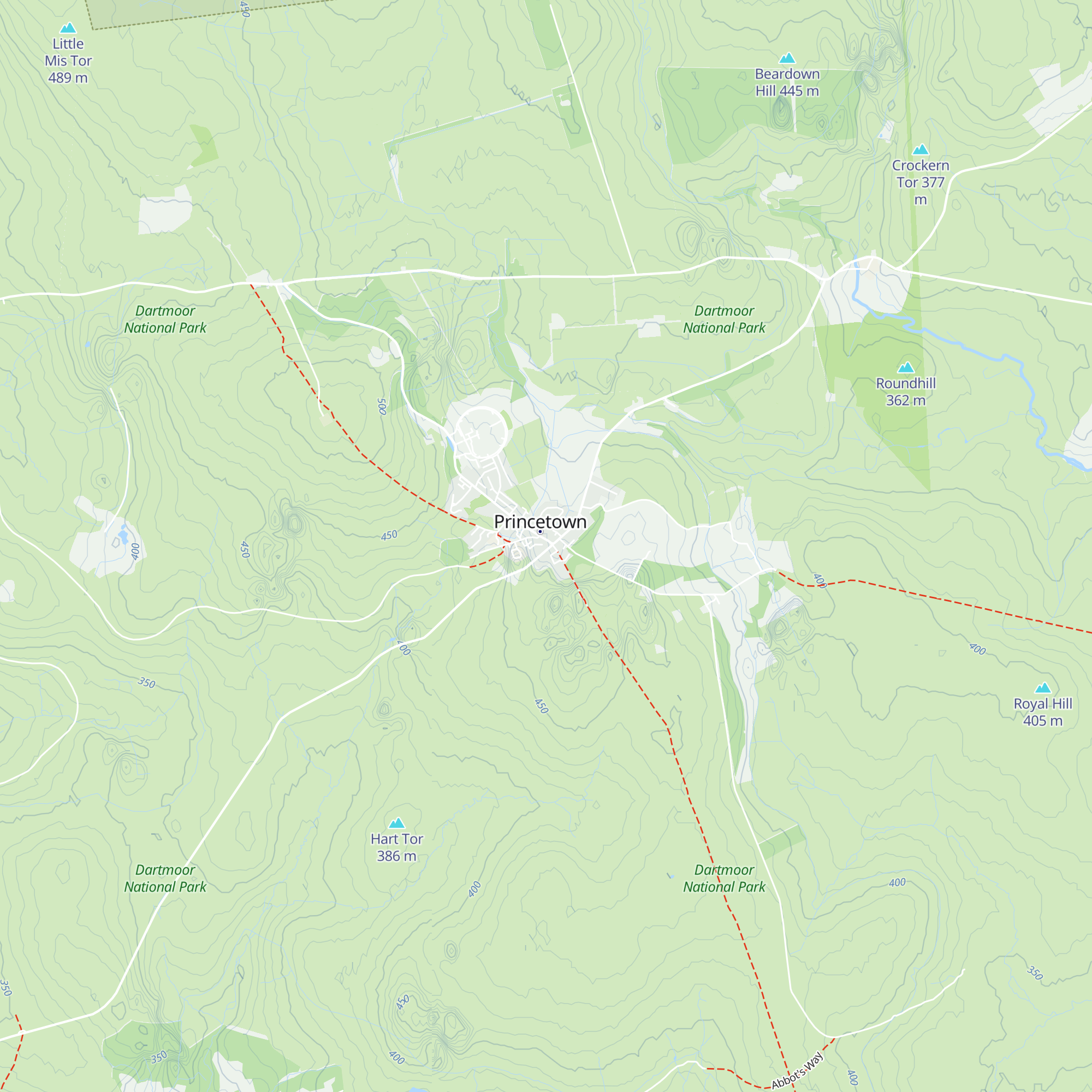 Dartmoor National Park Visitor Centre map