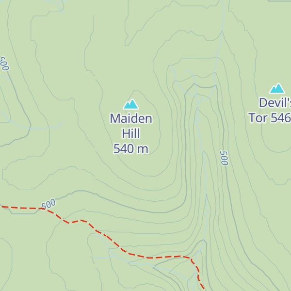 Map of Conies Down Tor