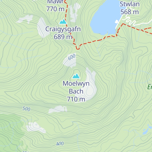 Map of Moelwyn Bach