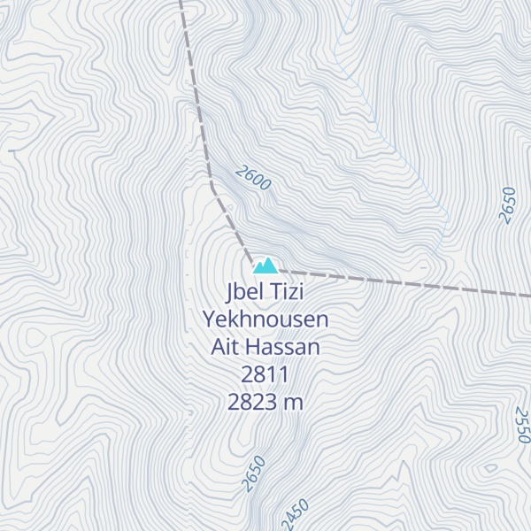 Map of Jbel Tizi Yekhnousen Ait Hassan 2811