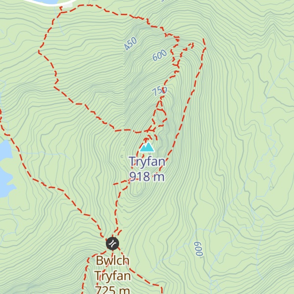 Map of Tryfan