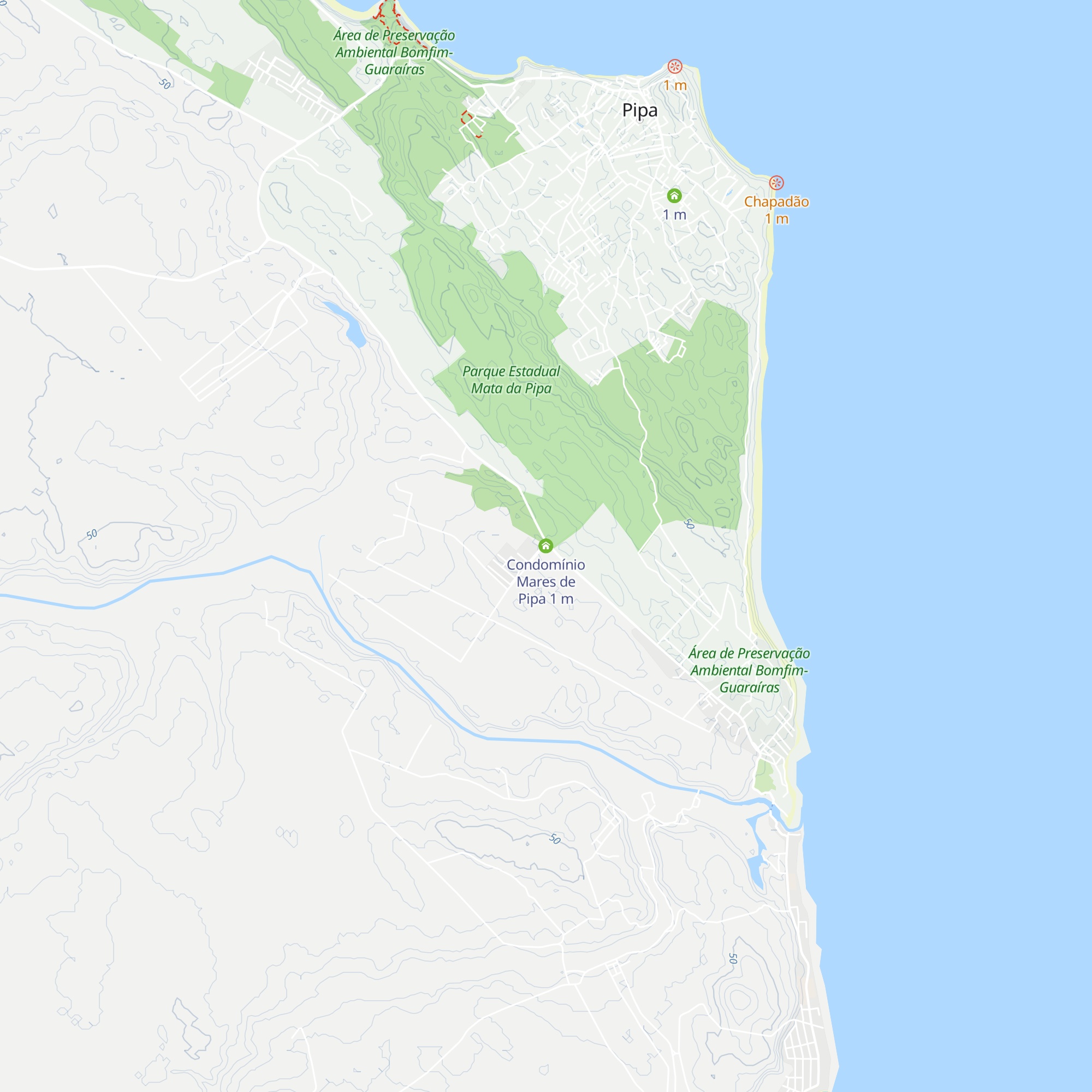 Condomínio Mares de Pipa map