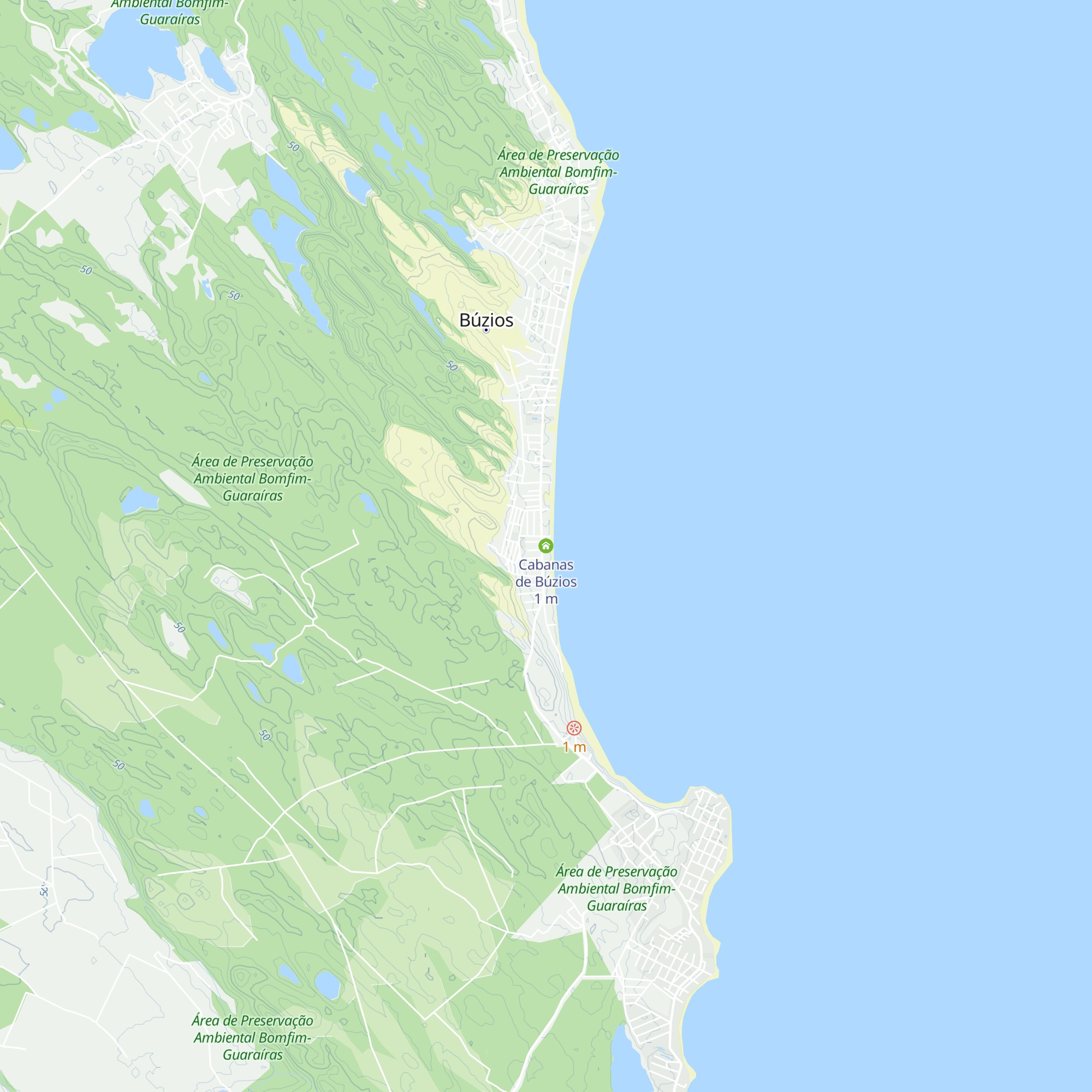 Cabanas de Búzios map