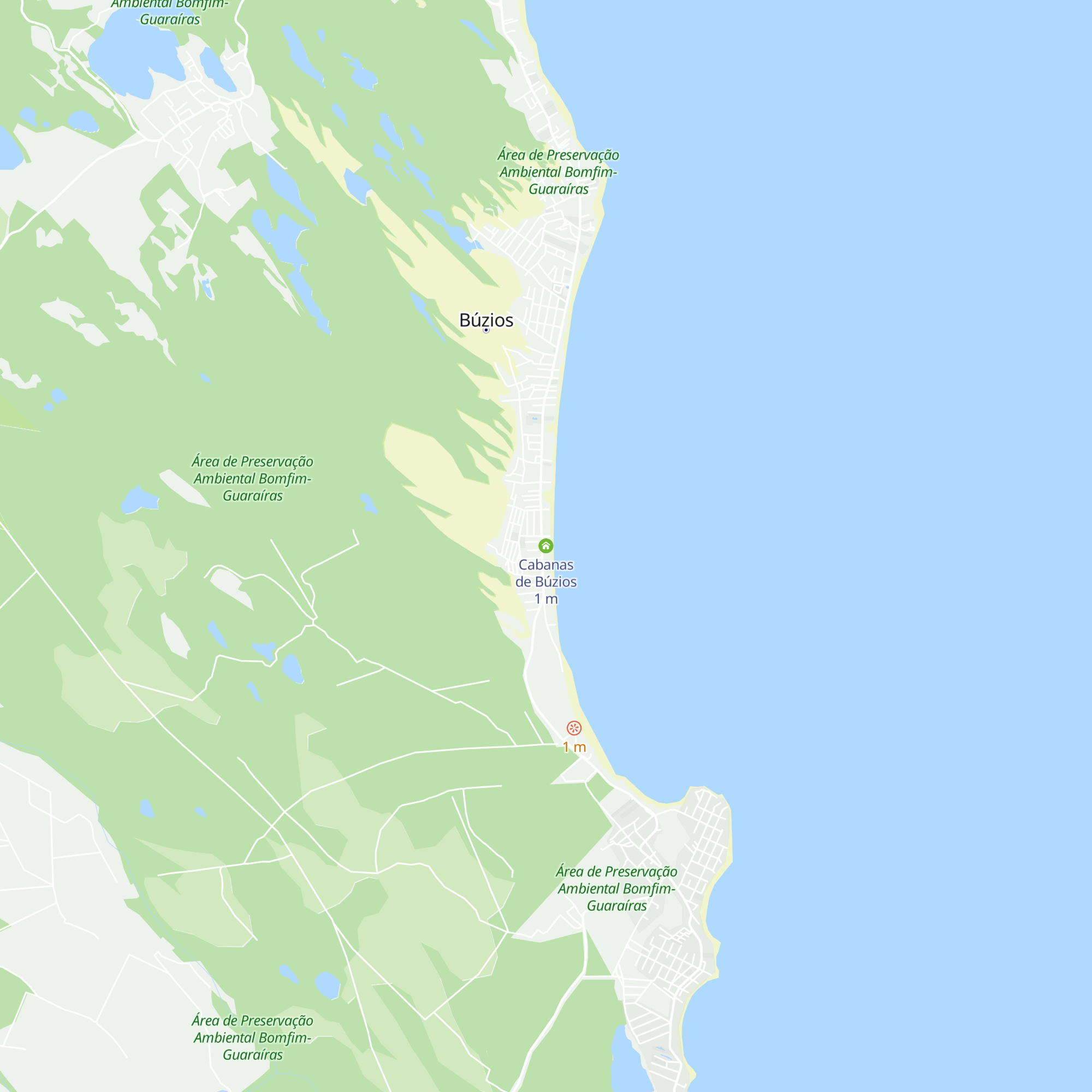 Cabanas de Búzios map