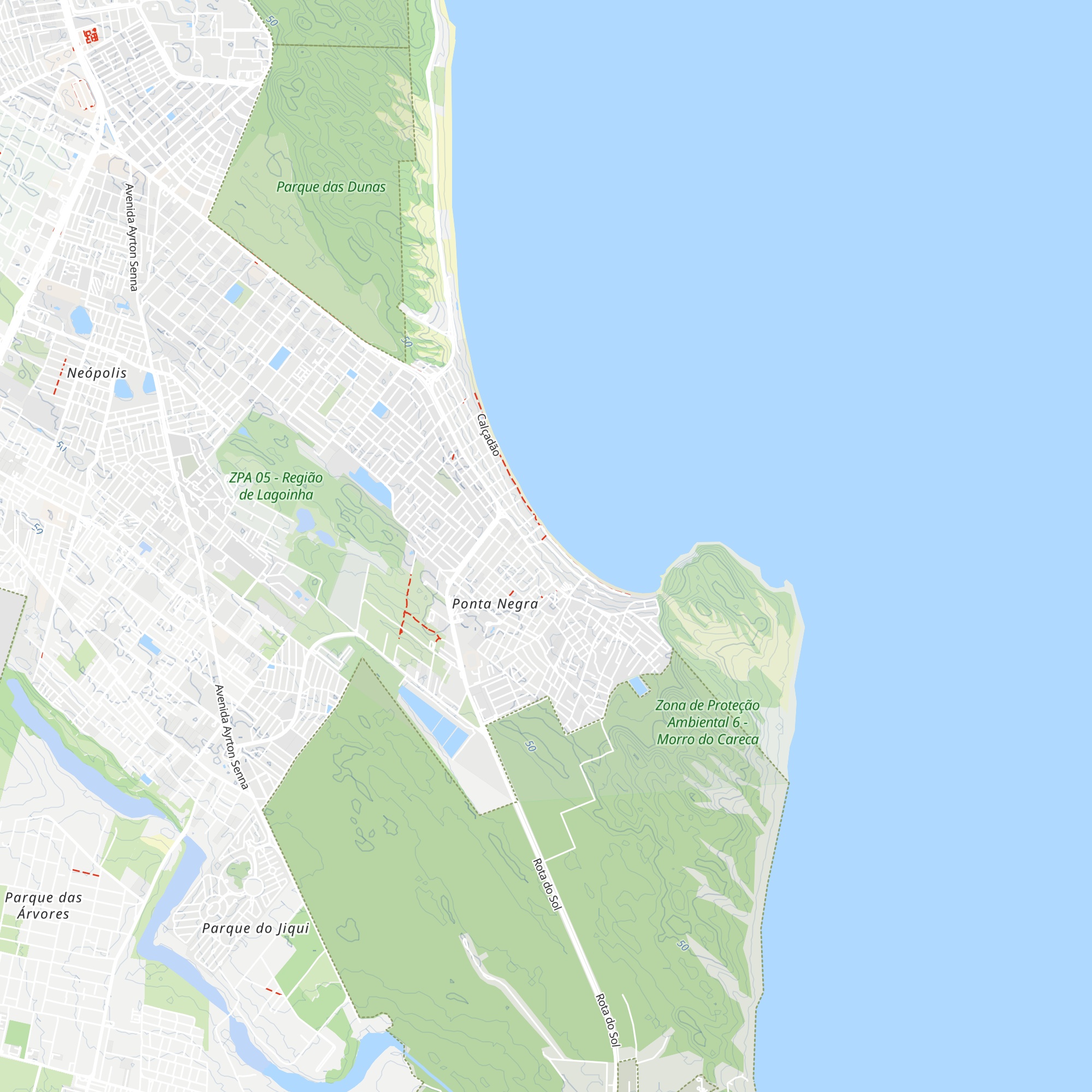 Cabanas Praia map