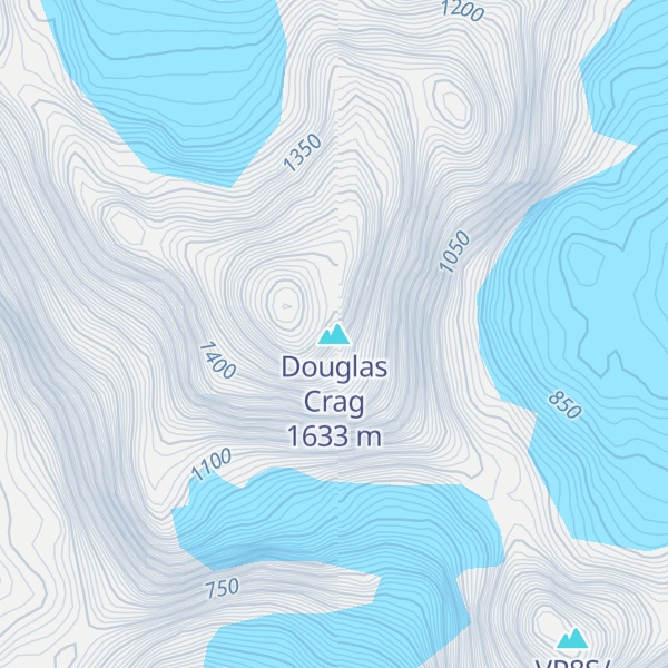 Map of Douglas Crag