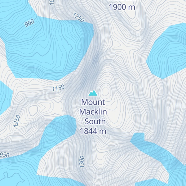 Map of Mount Macklin - South