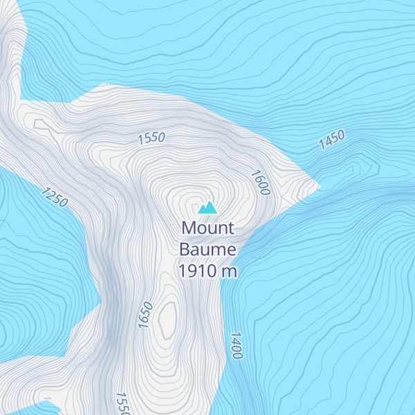 Map of Mount Baume