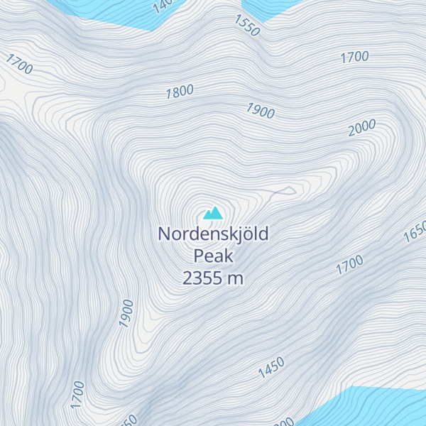 Map of Nordenskjöld Peak