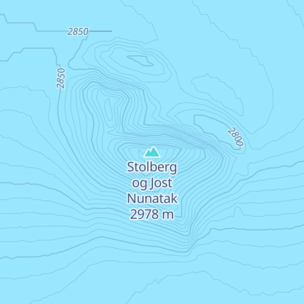 Map of Stolberg og Jost Nunatak