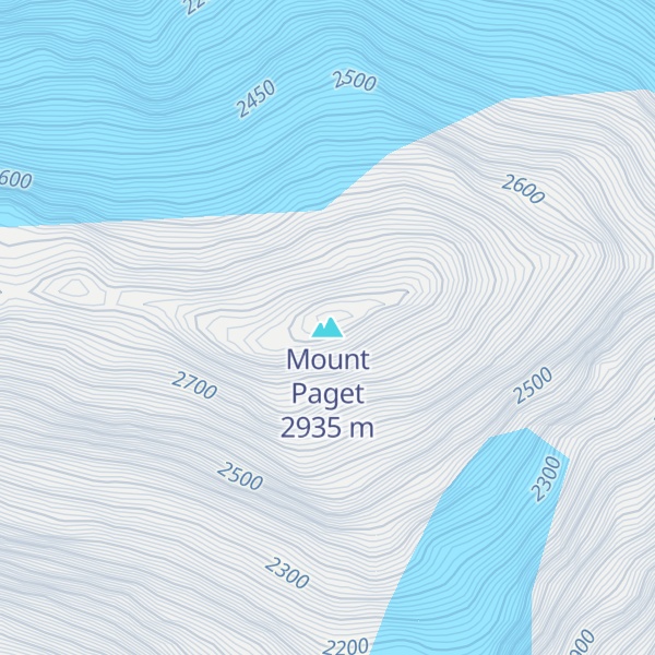 Map of Mount Paget