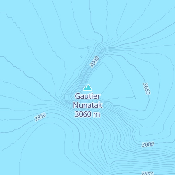 Map of Gautier Nunatak