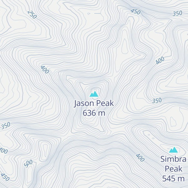 Map of Jason Peak