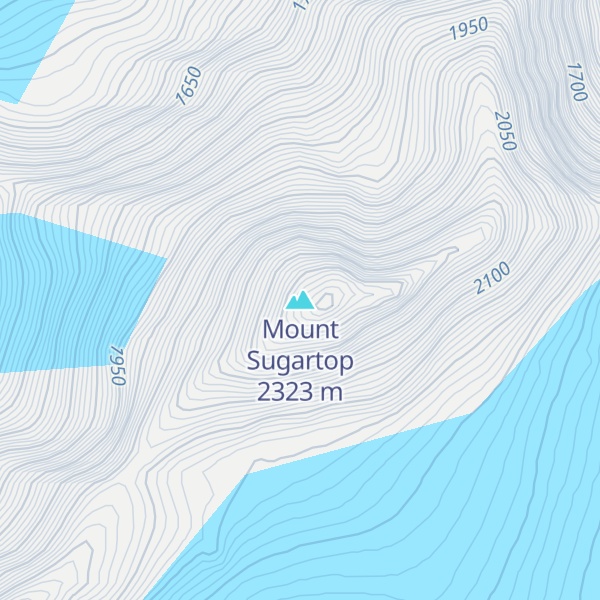 Map of Mount Sugartop