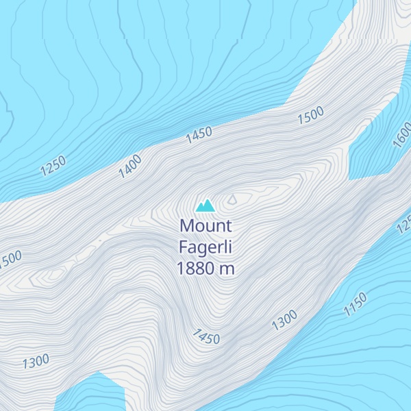 Map of Mount Fagerli