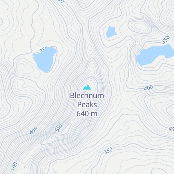 Map of Blechnum Peaks