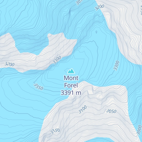 Map of Mont Forel