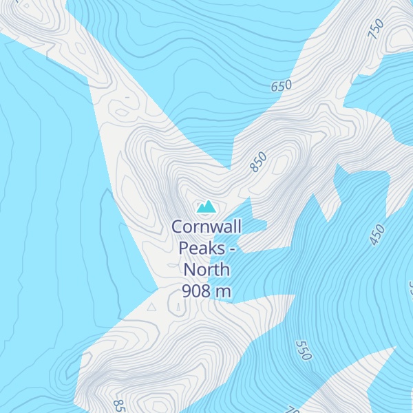Map of Cornwall Peaks - North