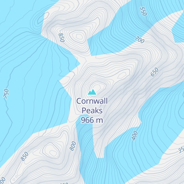 Map of Cornwall Peaks