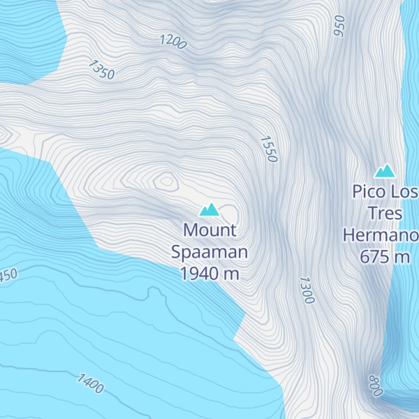 Map of Mount Spaaman