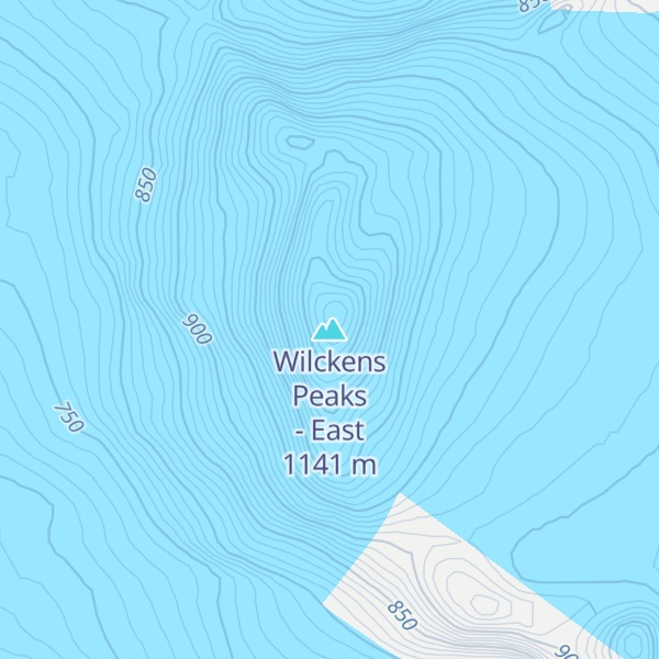 Map of Wilckens Peaks - East