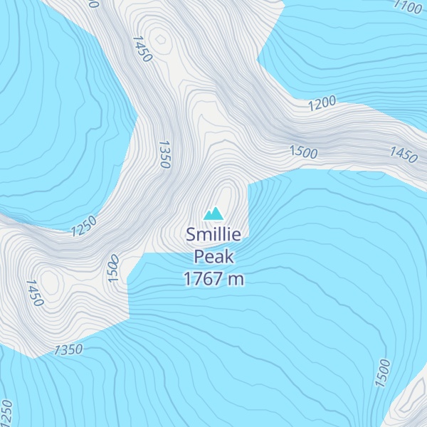 Map of Smillie Peak