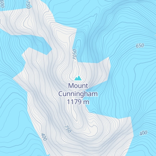 Map of Mount Cunningham