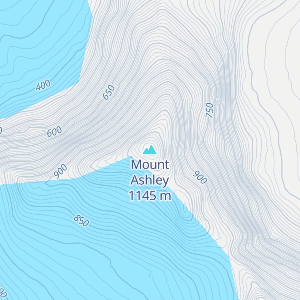 Map of Mount Ashley