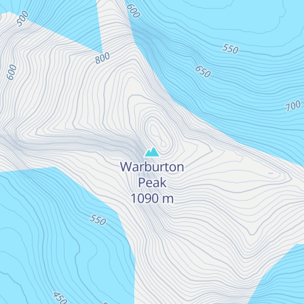 Map of Warburton Peak