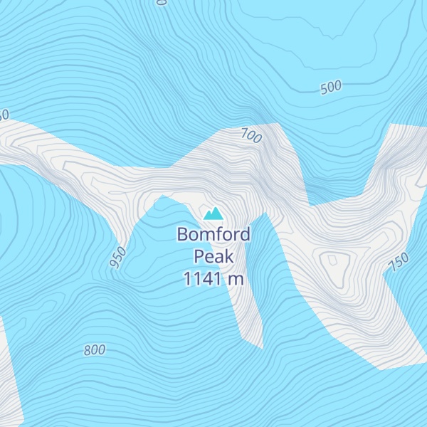Map of Bomford Peak