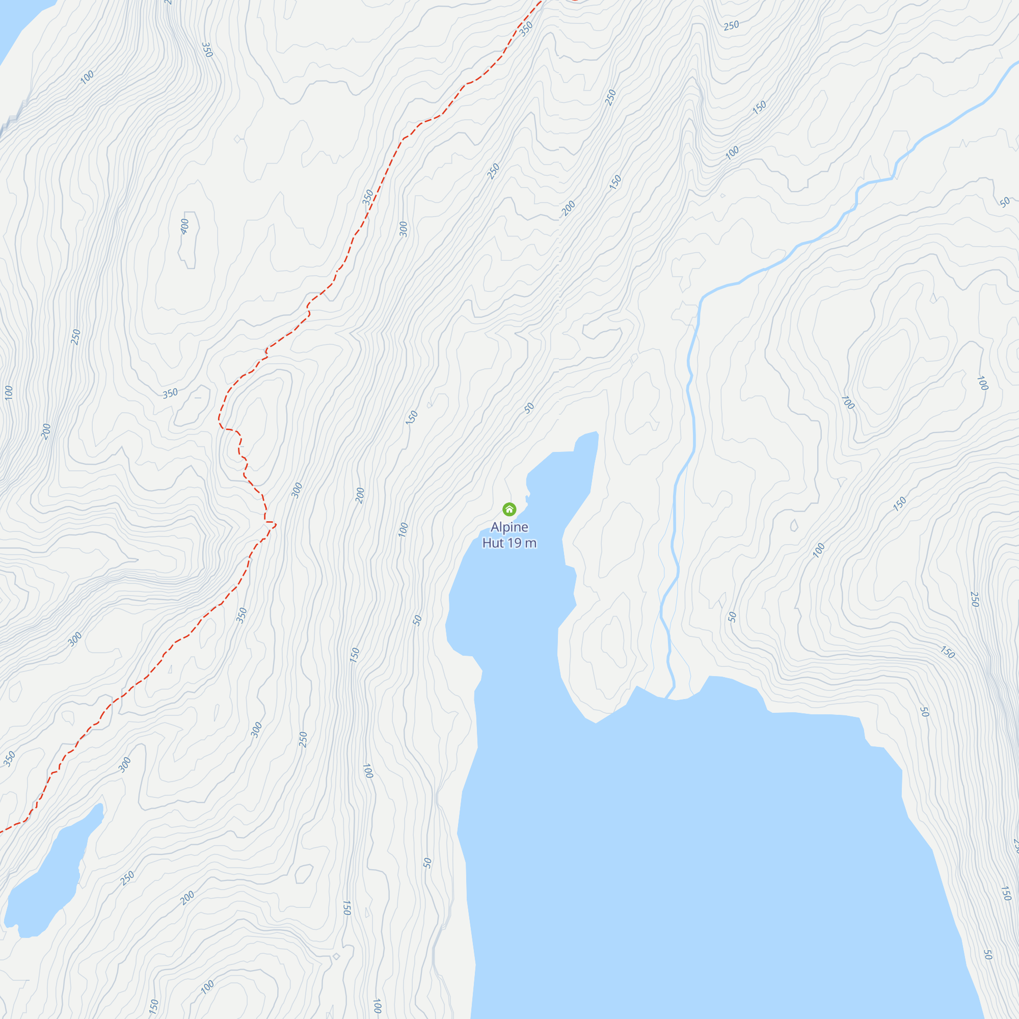 Alpine Hut map